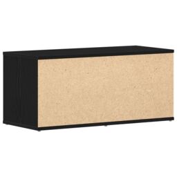 Berkfield Home TV Stand - Artisan Oak, 80x34x35.5 cm, Made from Engineered Wood in Black - Size: 80x34x35.5 cm - thumbnail 6