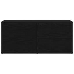 Berkfield Home TV Stand - Artisan Oak, 80x34x35.5 cm, Made from Engineered Wood in Black - Size: 80x34x35.5 cm - thumbnail 7