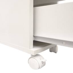 Hygrad Built to Survive Slim Bathroom Floor Cabinet, Narrow Floor Storage Unit With 3 Drawers in White - thumbnail 5