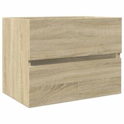 Berkfield Home 2 Piece Bathroom Furniture Set Ceramic & Engineered Wood in Brown - thumbnail 4