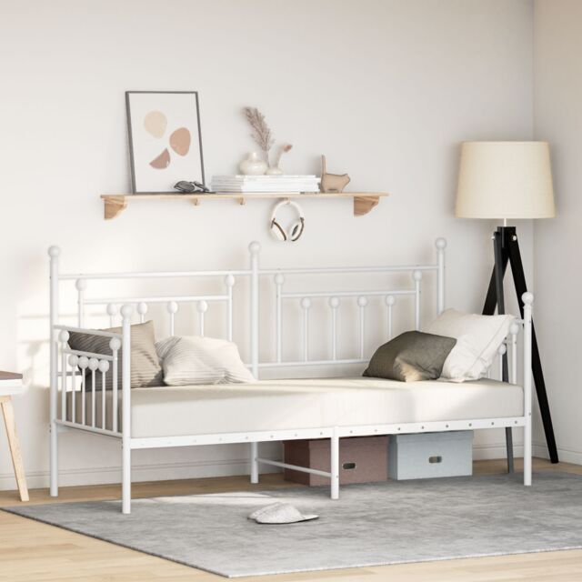 Berkfield Home Daybed Frame White 75x190 cm Steel - image 1