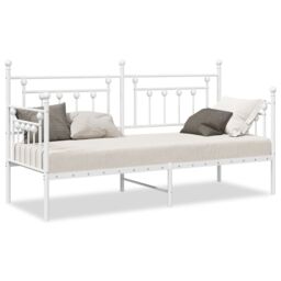 Berkfield Home Daybed Frame White 75x190 cm Steel - thumbnail 4