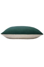 Furn Contra Soft Velvet Contrast Coloured Reverse Cushion in Teal - Size: 40 cm x 60 cm - thumbnail 3