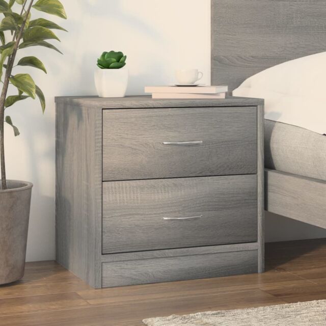 Berkfield Home Bedside Cabinet Grey Sonoma 40x30x40 cm Engineered Wood - Size: 40 x 30 x 40 cm - image 1
