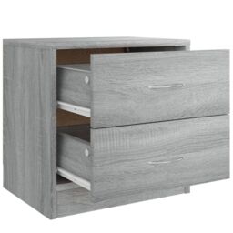 Berkfield Home Bedside Cabinet Grey Sonoma 40x30x40 cm Engineered Wood - Size: 40 x 30 x 40 cm - thumbnail 6