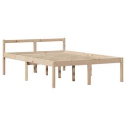 Berkfield Home Senior Bed with Headboard without Mattress 140x190 cm in Natural - thumbnail 7