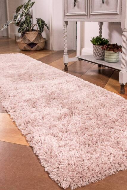 Kukoon Runner Rug Blush Pink Super Soft Shaggy Long Hallway Rugs - Size: 60 cm x 240 cm