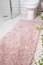 Kukoon Runner Rug Blush Pink Super Soft Shaggy Long Hallway Rugs - Size: 60 cm x 240 cm - thumbnail 2
