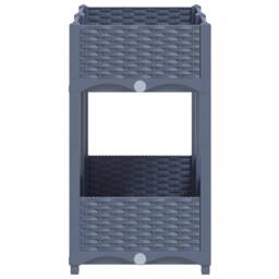 Berkfield Home Raised Bed 80x40x71 cm Polypropylene in Grey - Size: 80 x 40 x 71 cm - thumbnail 4