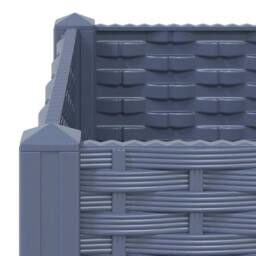 Berkfield Home Raised Bed 80x40x71 cm Polypropylene in Grey - Size: 80 x 40 x 71 cm - thumbnail 7