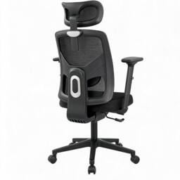 London Boutique 360° Swivel Desk Chair Rolling Height Adjustable Mesh Office Chair in Black - thumbnail 1