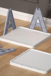 H&O Direct 6-Tier Folding Plastic Shoe Rack in Grey - thumbnail 5