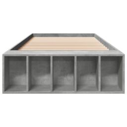 Berkfield Home Bed Frame without Mattress Concrete Grey 75x190 cm Small Single - thumbnail 4