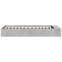 Berkfield Home Bed Frame without Mattress Concrete Grey 75x190 cm Small Single - thumbnail 5