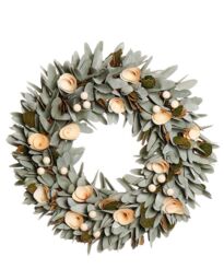 Dibor Crocus & Berry Festive Decor Front Door Christmas Wreath 35cm in Green - thumbnail 2