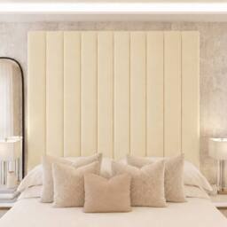 Bed Choices Kensington Luxury Panelled Ottoman Bed Frame with Gas Lift Storage in Cream - Size: Super King - thumbnail 4