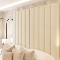 Bed Choices Kensington Luxury Panelled Ottoman Bed Frame with Gas Lift Storage in Cream - Size: Super King - thumbnail 2