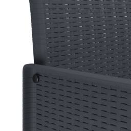 Berkfield Home 7 Piece Garden Dining Set Anthracite Poly Rattan in Grey - thumbnail 8
