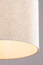 BHS Lighting Metallic Linen Easy Fit Light Shade in Natural - Size: 30 cm diameter x 21 cm high - thumbnail 3