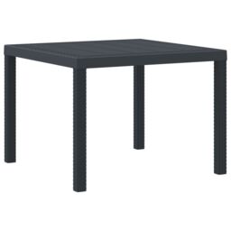 Berkfield Home 5 Piece Garden Dining Set with Cushions Anthracite Poly Rattan - thumbnail 4