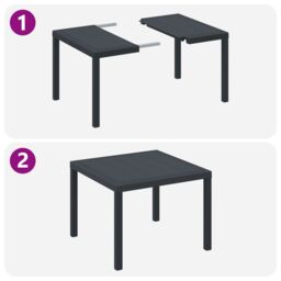 Berkfield Home 5 Piece Garden Dining Set with Cushions Anthracite Poly Rattan - thumbnail 9