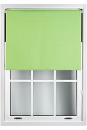 Furnished Lime Green Blackout Roller Blinds - Trimmable Window Shade for Home & Office - Size: 185 cm width x 165 cm drop - thumbnail 1