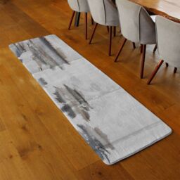 Benjamin Tate Design Silver Palm Runner Rug in Natural - Size: 67 cm x 230 cm - thumbnail 2