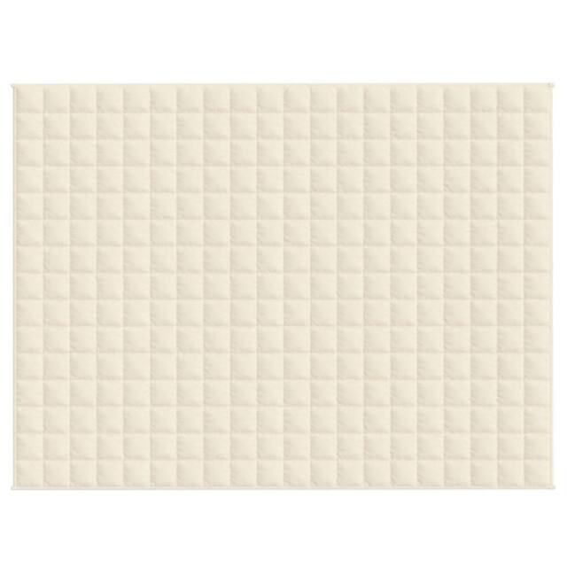 Berkfield Home Weighted Blanket Light Cream 150x200 cm 11 kg Fabric - image 1