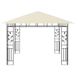 Berkfield Home Gazebo with Mosquito Net 3x3x2.73 m Cream 180 g/m ² in Beige - thumbnail 4