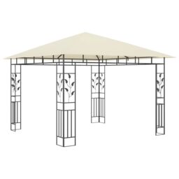 Berkfield Home Gazebo with Mosquito Net 3x3x2.73 m Cream 180 g/m ² in Beige - thumbnail 2