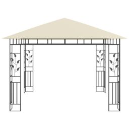 Berkfield Home Gazebo with Mosquito Net 3x3x2.73 m Cream 180 g/m ² in Beige - thumbnail 3