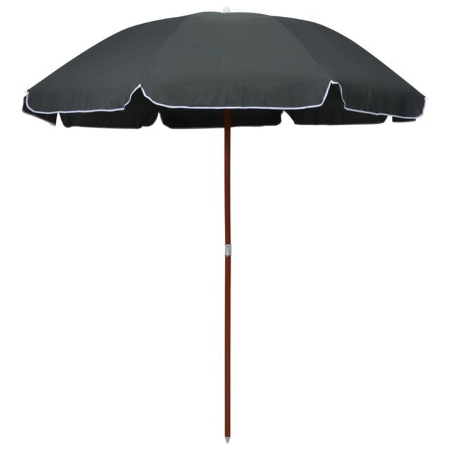 Berkfield Home Parasol with Steel Pole 240 cm Anthracite in Black - image 1