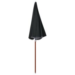 Berkfield Home Parasol with Steel Pole 240 cm Anthracite in Black - thumbnail 2
