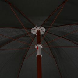 Berkfield Home Parasol with Steel Pole 240 cm Anthracite in Black - thumbnail 4