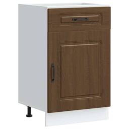 Berkfield Home Kitchen Base Cabinet Kalmar Brown Oak Engineered Wood - thumbnail 2
