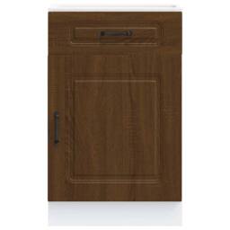 Berkfield Home Kitchen Base Cabinet Kalmar Brown Oak Engineered Wood - thumbnail 4