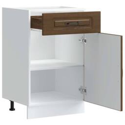 Berkfield Home Kitchen Base Cabinet Kalmar Brown Oak Engineered Wood - thumbnail 5