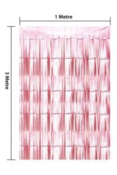 Netagon Metallic Tinsel Curtain 3M x 1M Rose Gold - thumbnail 3