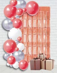 Netagon Metallic Tinsel Curtain 3M x 1M Rose Gold - thumbnail 6