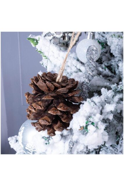 Netagon Hanging Pine Cone Decoration - Pack of 6 in Brown - image 1