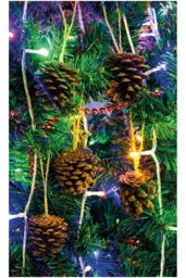 Netagon Hanging Pine Cone Decoration - Pack of 6 in Brown - thumbnail 3