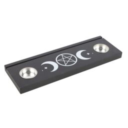 Something Different Triple Moon Tarot Cards Tealight Holder in Black - thumbnail 1