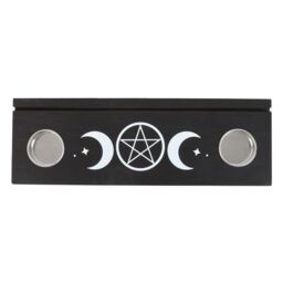 Something Different Triple Moon Tarot Cards Tealight Holder in Black - thumbnail 2