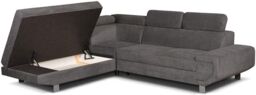 Furniture 786 Artic Sofa-Bed with Storage Left Hand Facing Corner in Grey - thumbnail 2