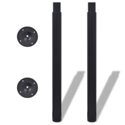 Berkfield Home Telescopic Table Legs 4 pcs Black 710 mm-1100 mm - thumbnail 3