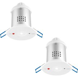 Loops 2 PACK Recessed Emergency Ceiling Downlight - Daylight White - Self Contained
