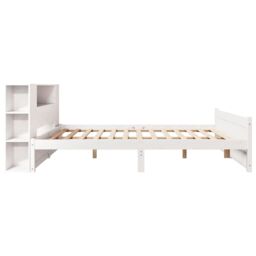 Berkfield Home Bookcase Bed without Mattress White 140x190cm Solid Wood Pine - Size: 140x190 cm - thumbnail 5