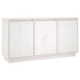 Berkfield Home Sideboard White 111x34x60 cm Solid Wood Pine - Size: 111 x 34 x 60 cm