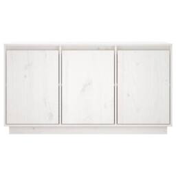 Berkfield Home Sideboard White 111x34x60 cm Solid Wood Pine - Size: 111 x 34 x 60 cm - thumbnail 3