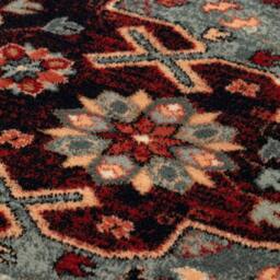 The Rug Shop UK Green Wool Border Floral Traditional Easy To Clean Area Rug - Size: 135 cm x 200 cm - thumbnail 2